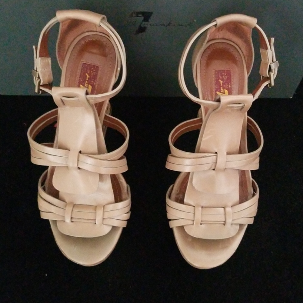 7 For All Mankind Rhemy wedge sandle - Picture 2 of 6